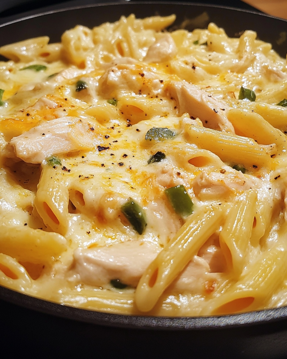Creamy Jalapeno Cheddar Chicken Penne 1