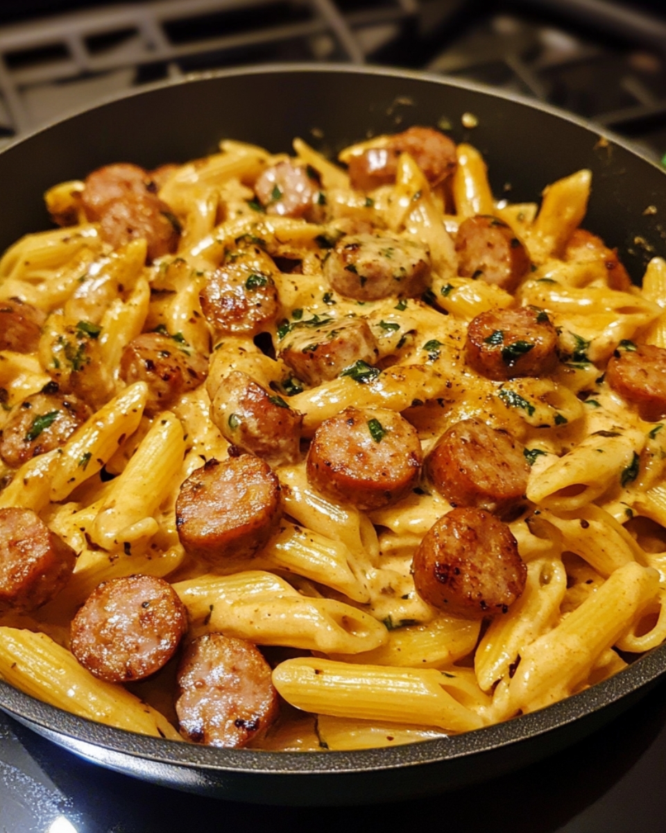Creamy Pepper Jack Cajun Sausage Pasta