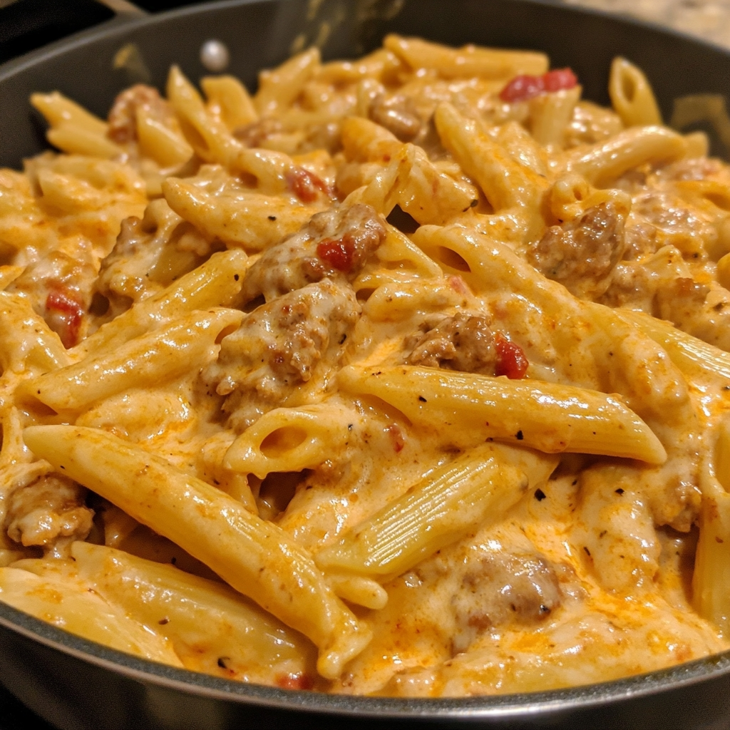Creamy Pepper Jack Cajun Sausage Pasta 1