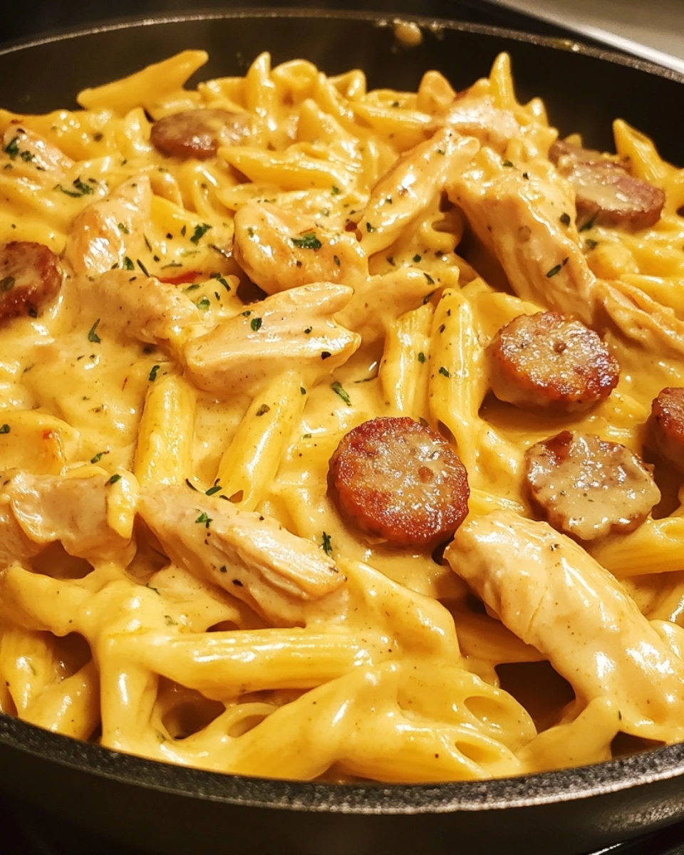 Creamy Smoky Ranch Chicken Sausage Pasta Skillet 1