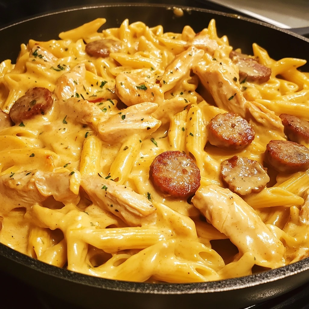 Creamy Smoky Ranch Chicken Sausage Pasta Skillet 2
