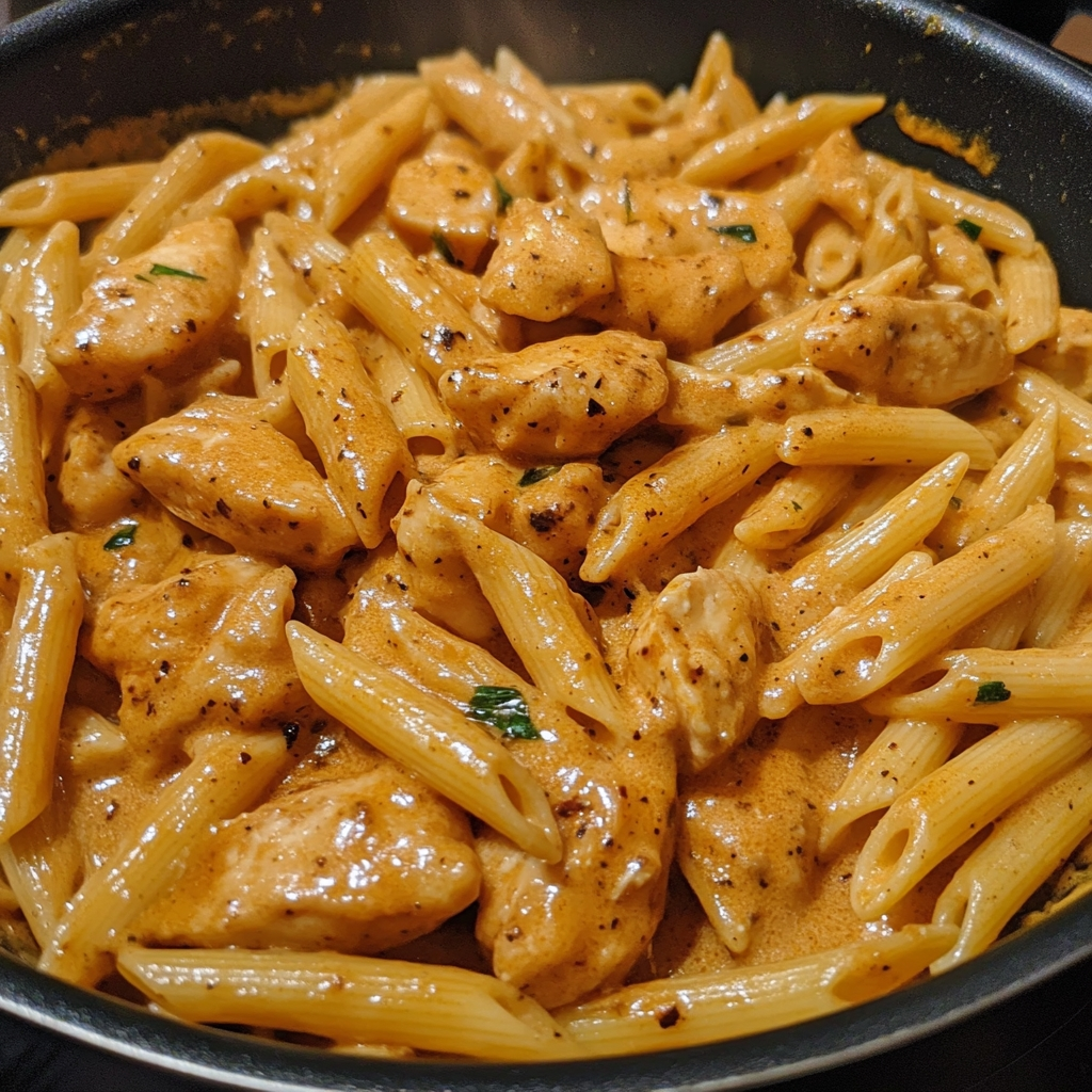 Creamy Spicy Cajun Garlic Butter Chicken Penne 1