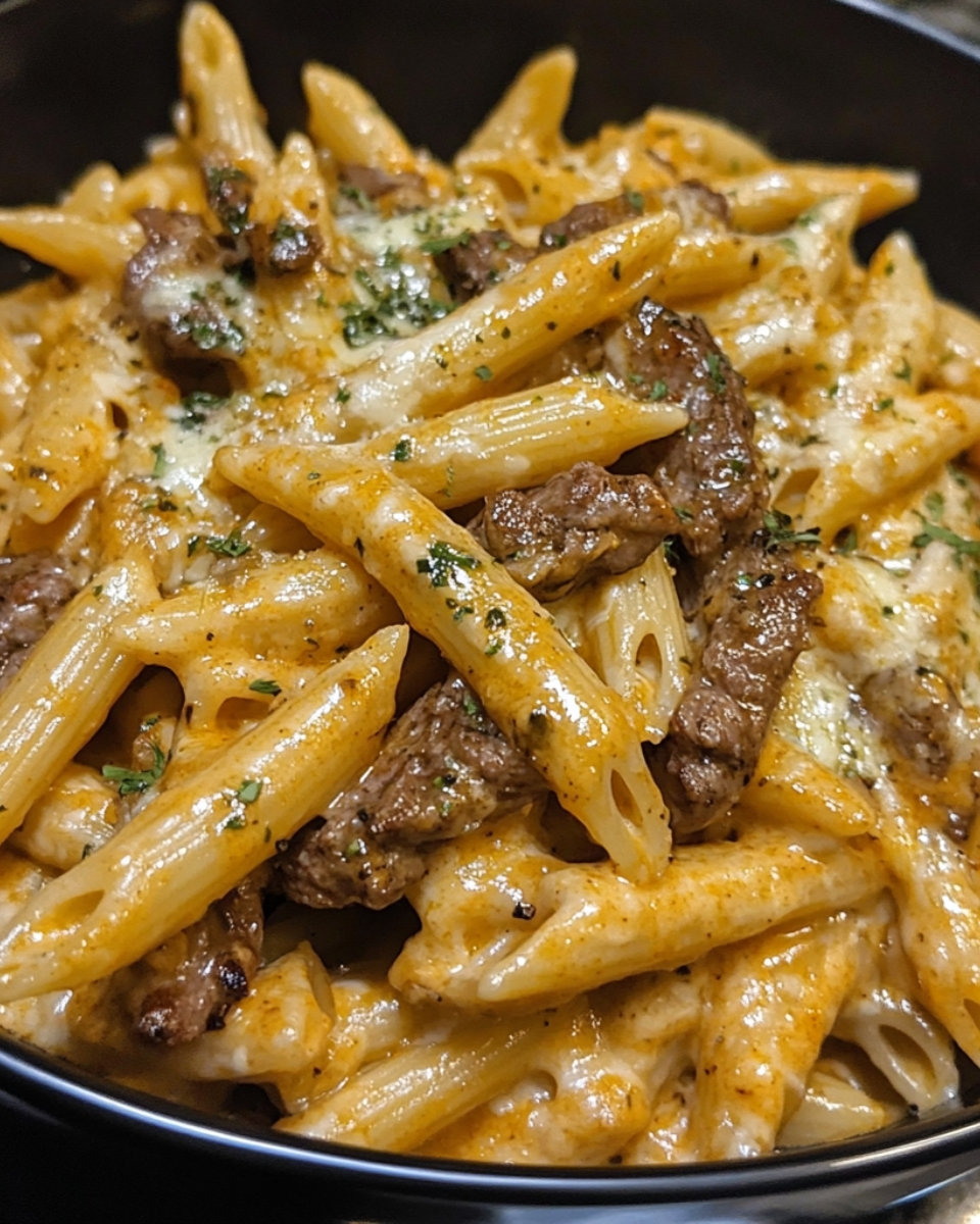 Creamy White Cheddar Cajun Steak Penne 2