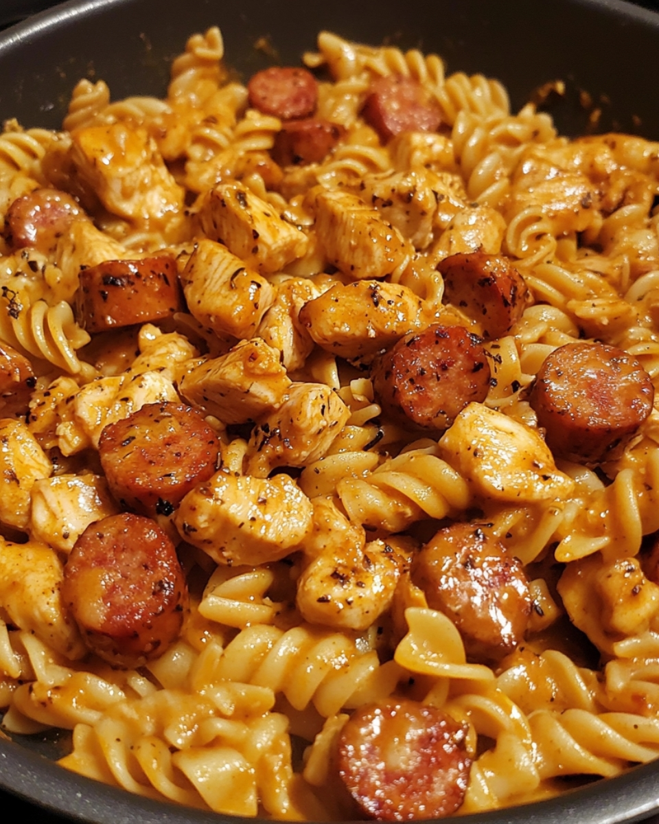 One Pot Cajun Chicken Smoked Sausage Pasta 2