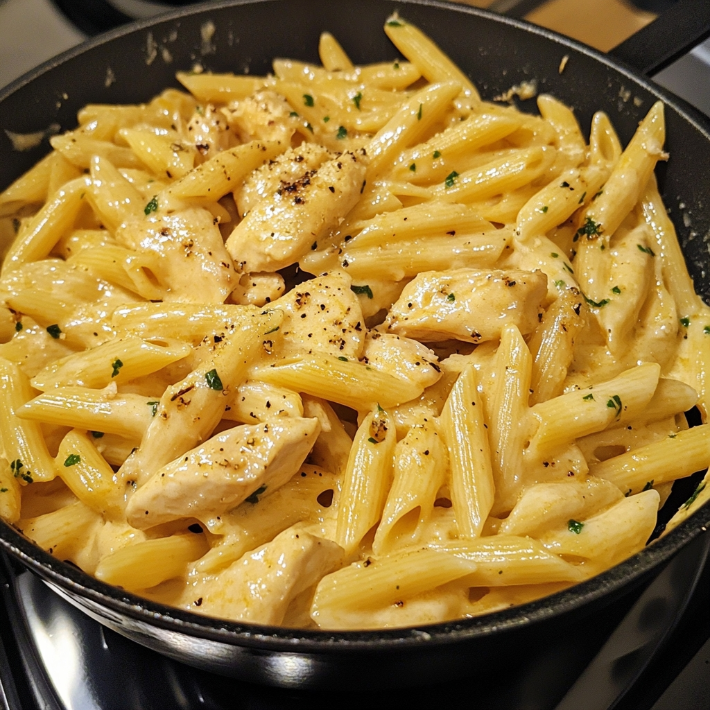 One Pot Creamy Cajun Garlic Chicken Pasta 1