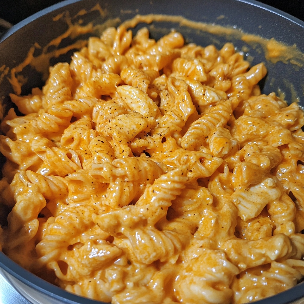 One Pot Creamy Spicy Buffalo Chicken Pasta 2
