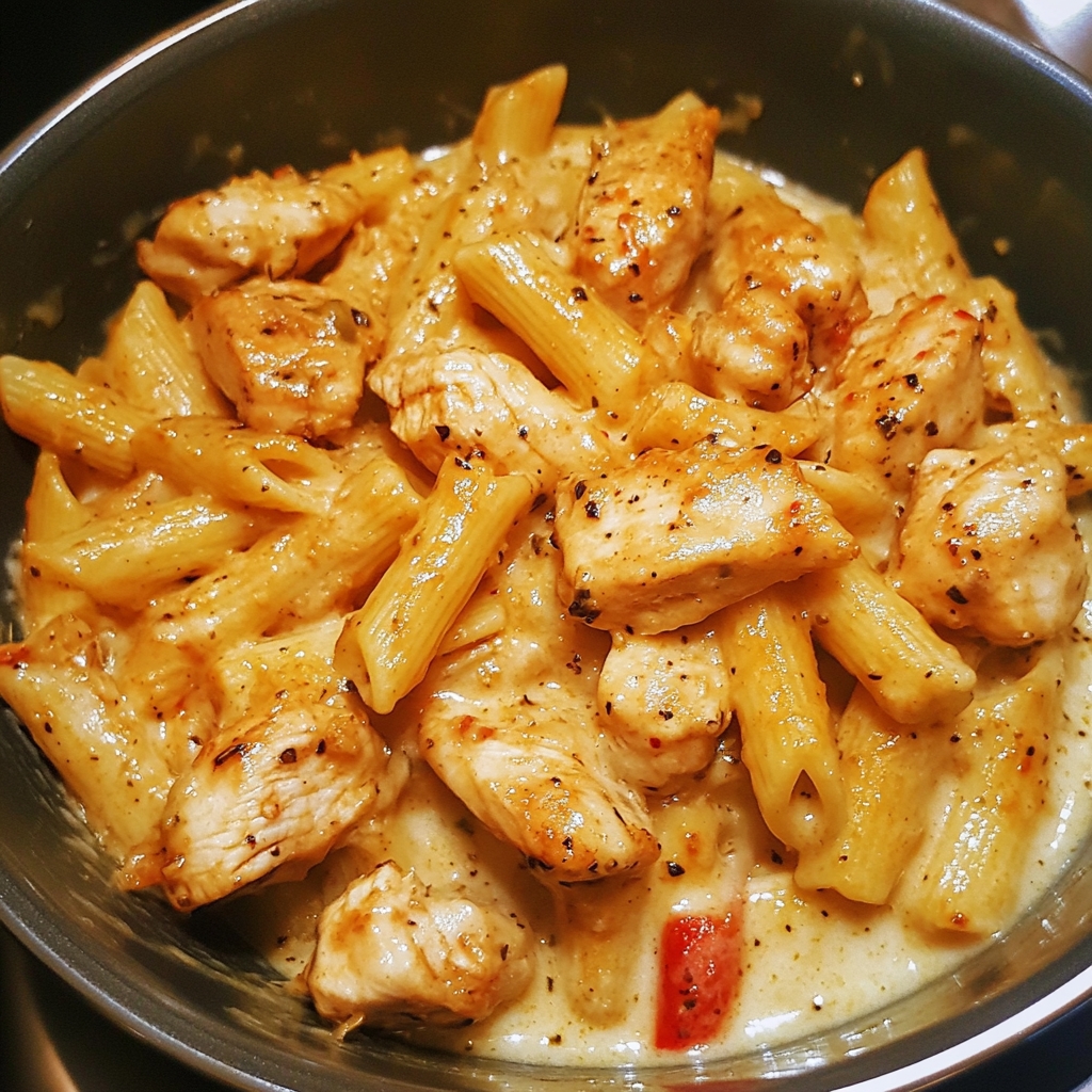 One Pot Garlic Parmesan Cajun Chicken Pasta 1