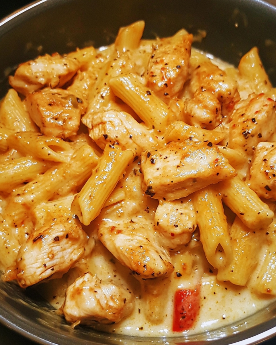 One Pot Garlic Parmesan Cajun Chicken Pasta 2