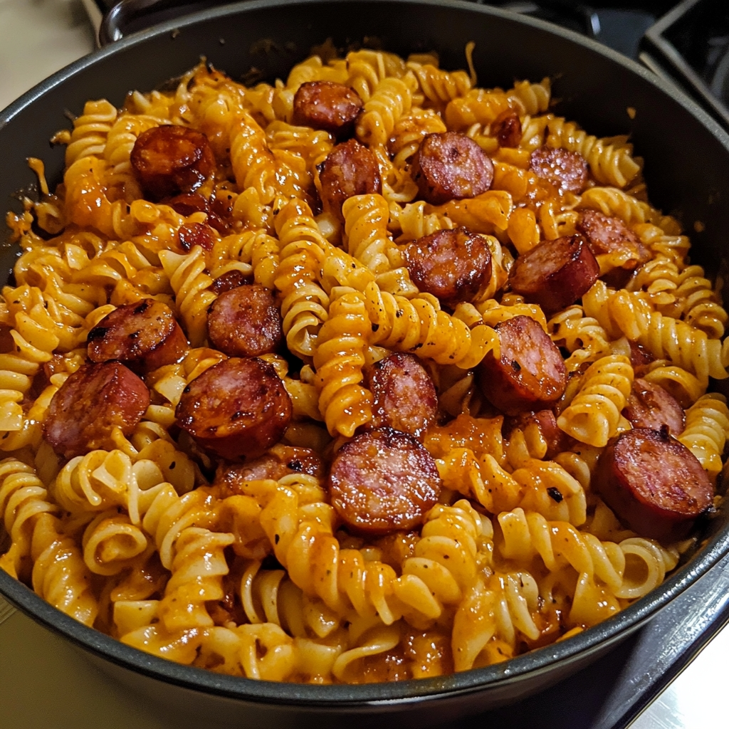 One Pot Sweet Chili BBQ Sausage Pasta 2