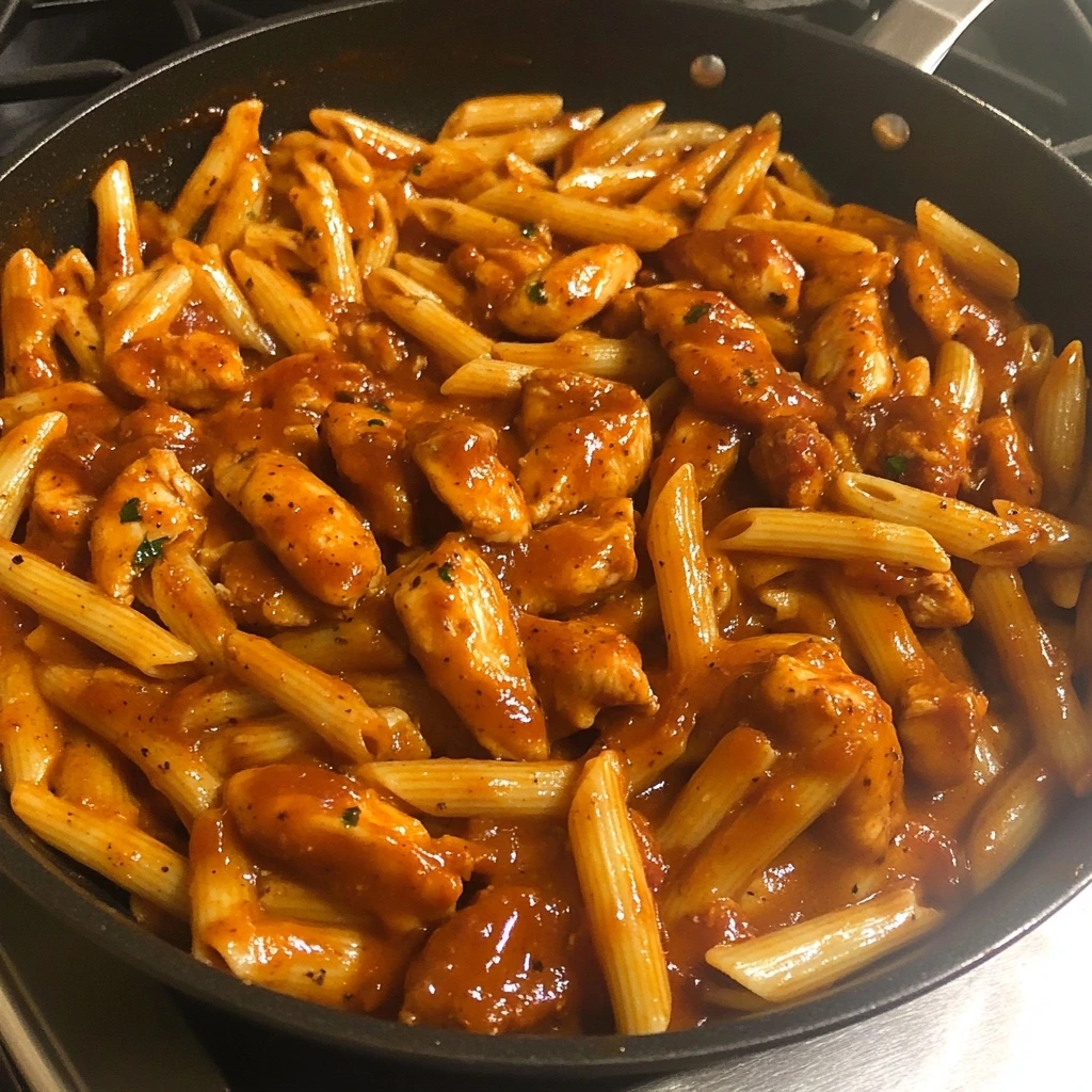 One Skillet BBQ Chicken Sausage Penne 1
