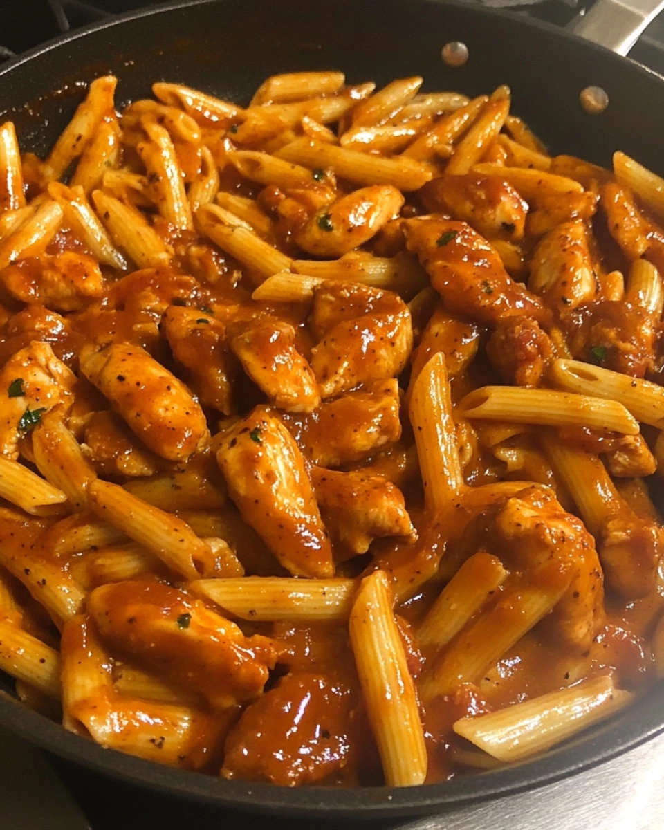 One Skillet BBQ Chicken Sausage Penne 2