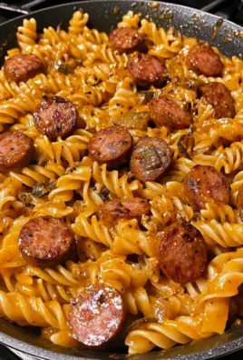 One Skillet Smoky Cajun Sausage Pasta 2