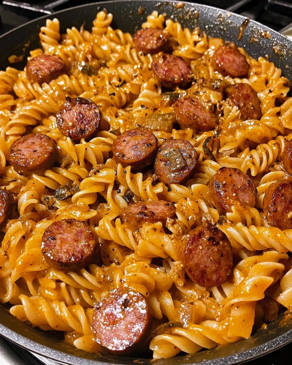 One Skillet Smoky Cajun Sausage Pasta 2