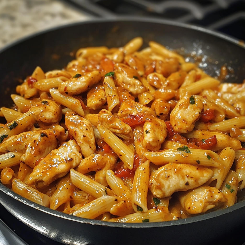 One Skillet Spicy Chipotle Honey Chicken Pasta 2