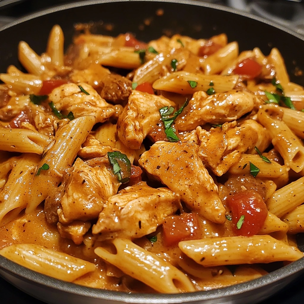 One Skillet Spicy Ranch Chicken Steak Pasta 2