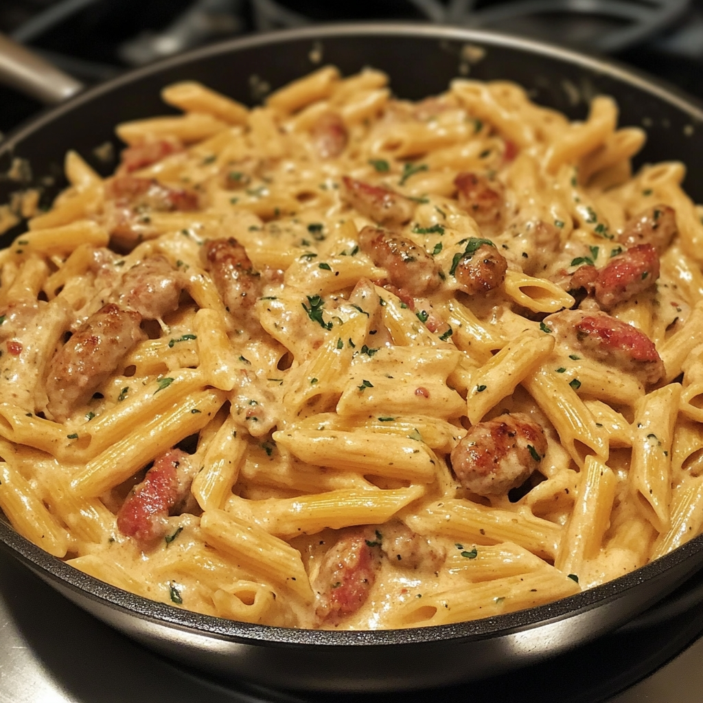 Smoky Cajun Garlic Butter Sausage Pasta 2