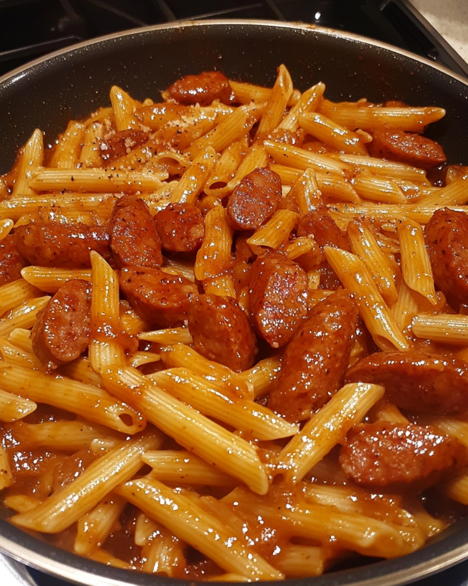 Smoky Honey Garlic Sausage Penne 1