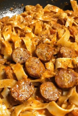 Spicy Cajun Garlic Butter Sausage Pasta