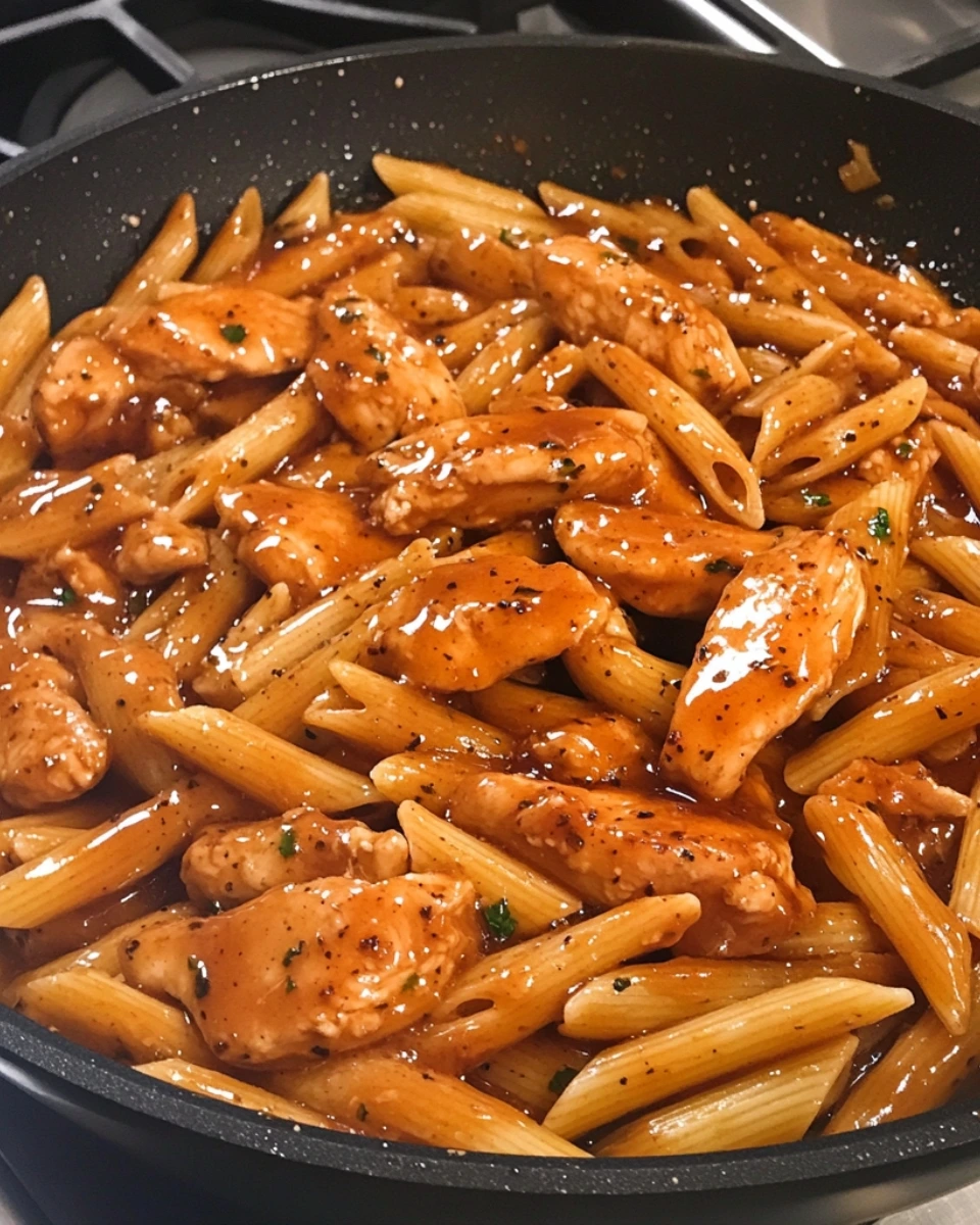Sticky Honey Garlic Chicken Penne 2