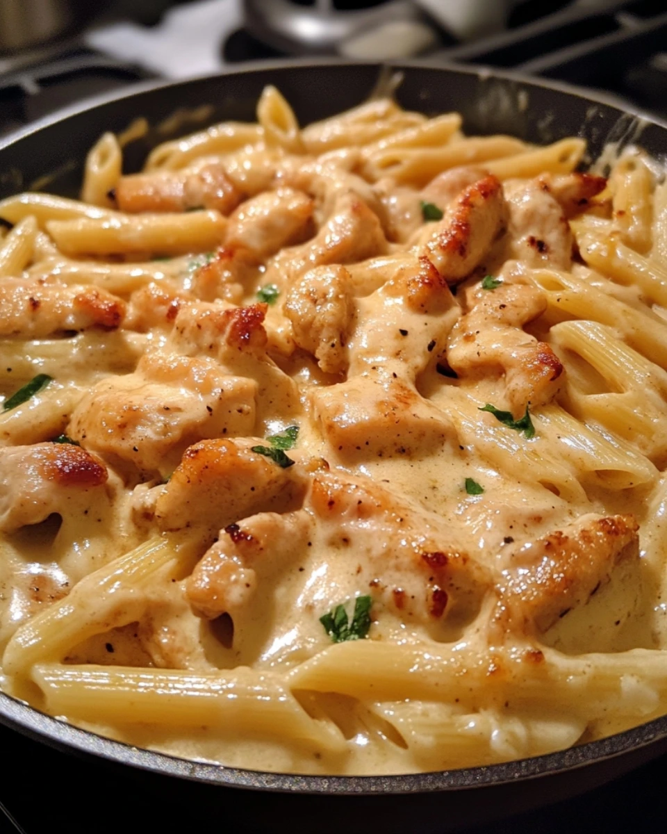 Sticky Honey Pepper Jack Chicken Penne 1