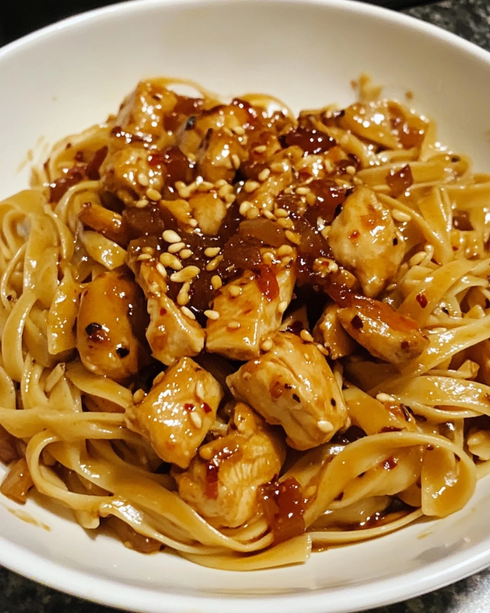 Sticky Sweet Chili Garlic Chicken Pasta 2