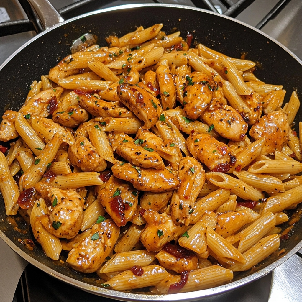 Sticky Sweet Chili Garlic Chicken Penne 2