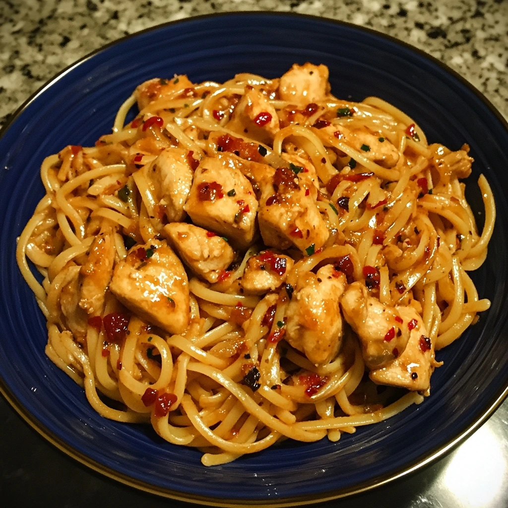 Sweet Chili Garlic Butter Chicken Pasta 5